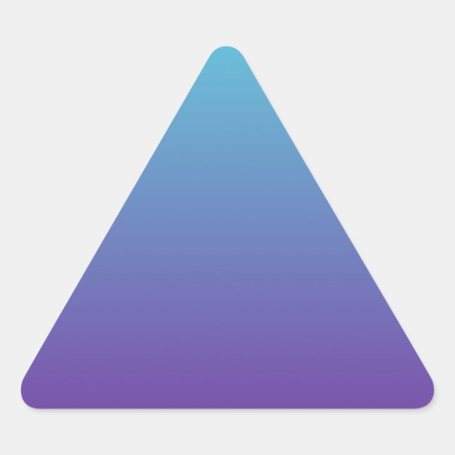 Simple Background Gradient Turquoise Blue Purple Triangle Sticker (Front)