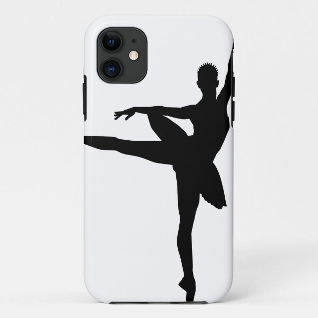 Simple Ballet Black White Ballerina Case-Mate iPhone Case (Back)