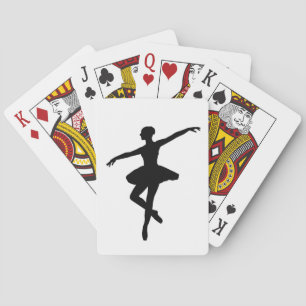 Simple Ballet Black White Ballerina Playing Cards