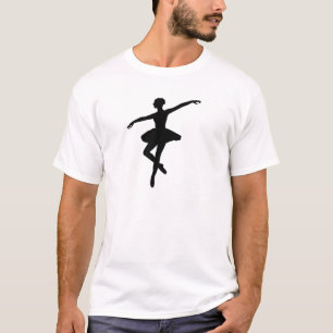 Simple Ballet Black White Ballerina T-Shirt
