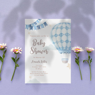 Simple Ballons Baby Shower Invitation