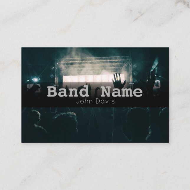 Simple Band Name Business Card (Front)