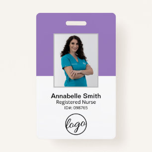 Simple Bar Code Photo Employee ID Badge