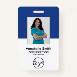 Simple Bar Code Photo Employee ID Badge