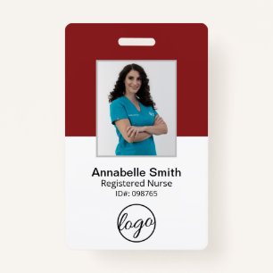 Simple Bar Code Photo Employee ID Badge