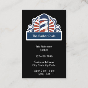 Simple Barber Shop Modern Business Cards