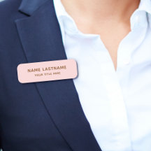 Simple Basic Blush Pink Title Safety Pin Magnetic