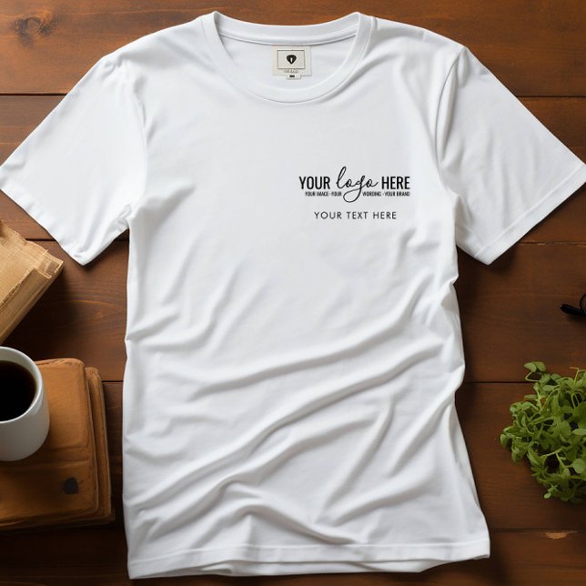 Simple Basic Company Logo and Text Business T-Shirt (Creator Uploaded)