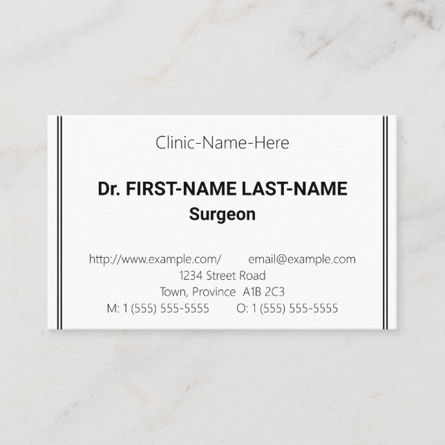 Simple, Basic & Minimal Business Card (Front)