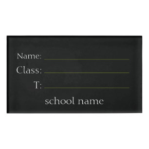 simple basic student ID Name Tag