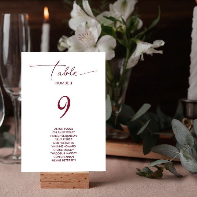 Simple Basic Wedding Guest Names Table Number (Simple Basic Wedding Guest Names Table Number)