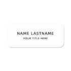 Simple Basic White Title Safety Pin or Magnetic