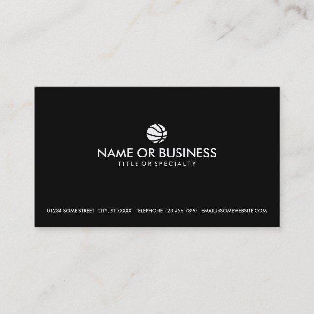 simple basketball business card (Front)
