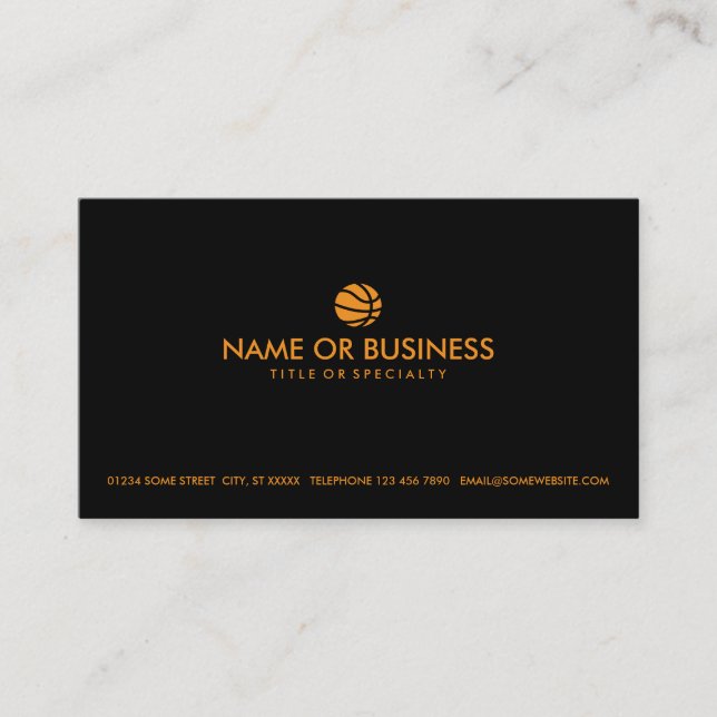 simple basketball business card (Front)