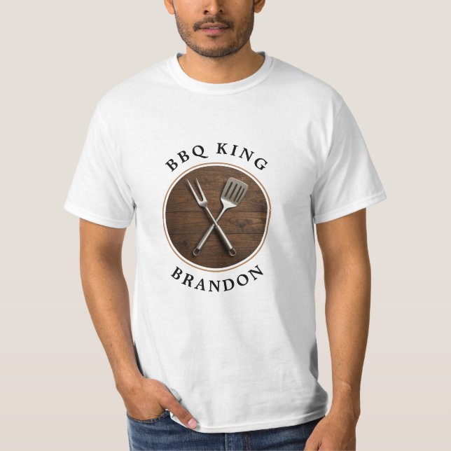 Simple BBQ King Grilling for Dad T-Shirt (Front)