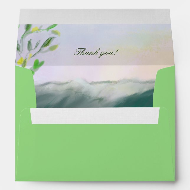 Simple Beach Birthday Picnic Envelope (Back (Bottom))