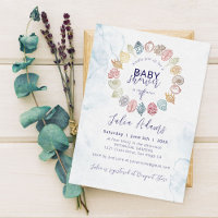 Simple Beach Ocean Seashell Wreath Baby Shower