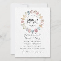 Simple Beach Seashell Wreath Wedding Shower