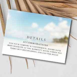 Simple Beach Wedding Enclosure Card