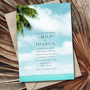 Simple Beach Wedding Invitation