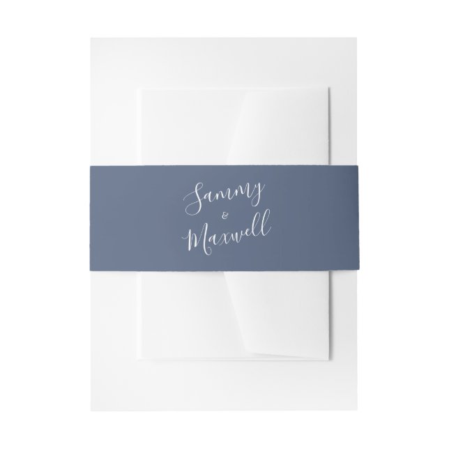 Simple Beach Wedding Invitation Belly Band (Front Example)