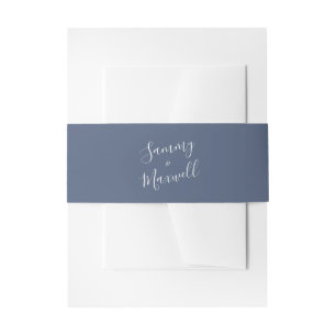 Simple Beach Wedding Invitation Belly Band