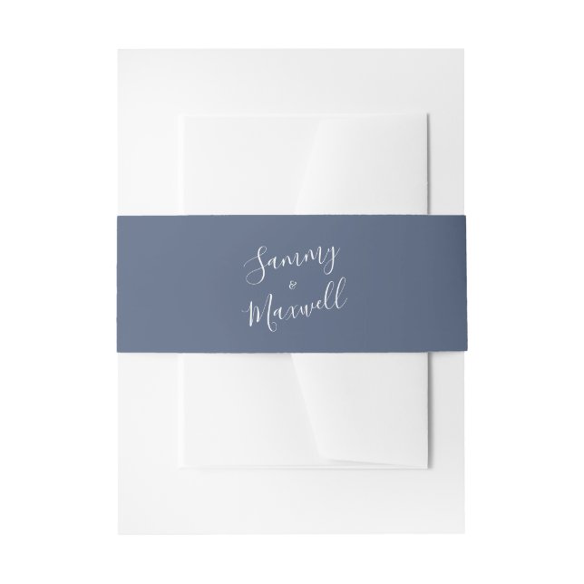 Simple Beach Wedding Invitation Belly Band (Front Example)