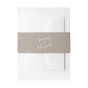 Simple Beach Wedding Invitation Belly Band
