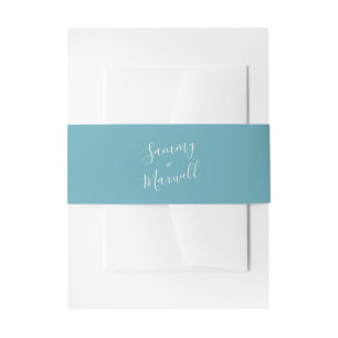Simple Beach Wedding Invitation Belly Band