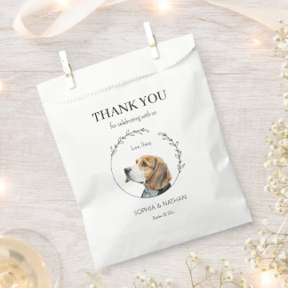 Simple Beagle Dog Wedding Thank You Favour Bag