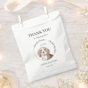 Simple Beagle Dog Wedding Thank You Favour Bag