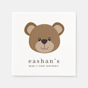 Simple Bear Theme Paper Napkin