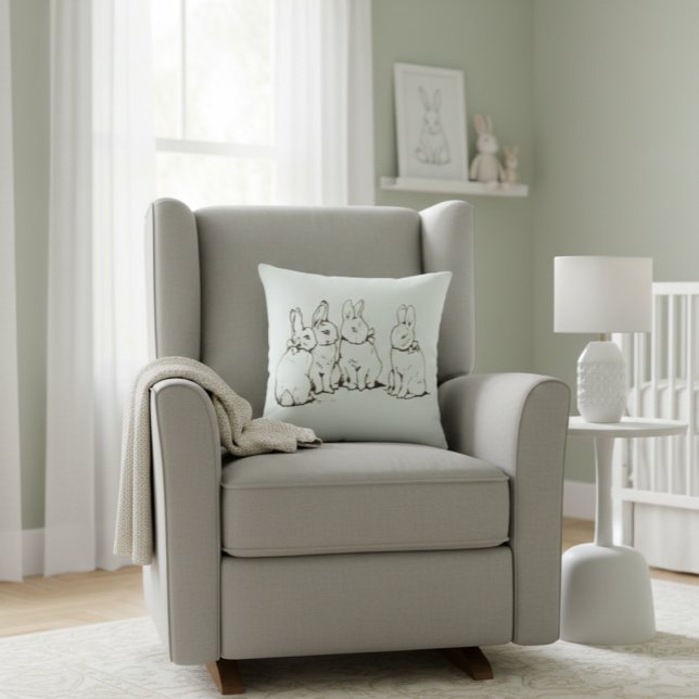 Simple Beatrix Potter Bunny Nursery  Cushion (Creator Uploaded)