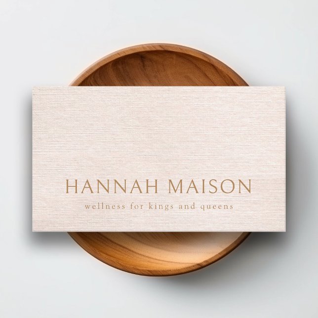 Simple Beige Modern Minimalist  Business Card (Creator Uploaded)