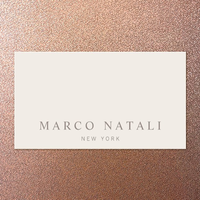 Simple Beige Professional Business Card (Creator Uploaded)
