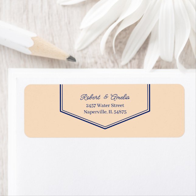 Simple Beige Return Address Labels (Insitu)