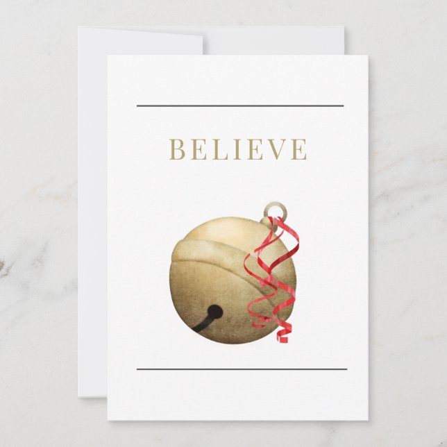 Simple BELIEVE with Jingle Bell Christmas (Front)
