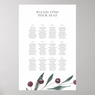 Simple berries Seating Chart