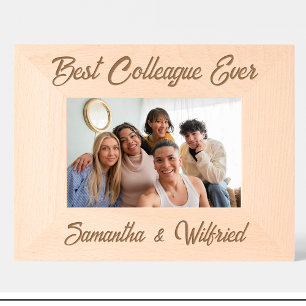 Simple Best Colleague ever Name Custom Wood Frames