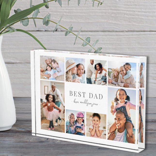 Simple Best Dad Collage Photo Block (Simple Best Dad Collage Photo Block)