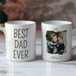 Simple Best DAD Ever Elegant Keepsake Kids Photo Coffee Mug<br><div class="desc">Simple Best DAD Ever Elegant Keepsake Kids Photo Two-Tone Coffee Mug</div>