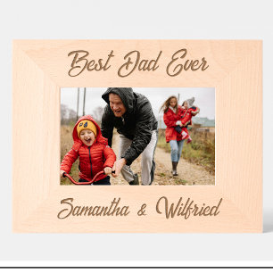 Simple Best dad ever Name Custom Wood Frames