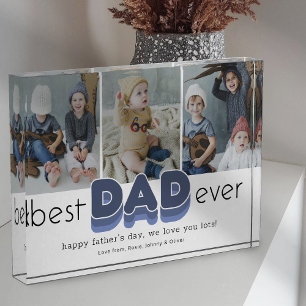 Simple Best Dad Ever Photo Block