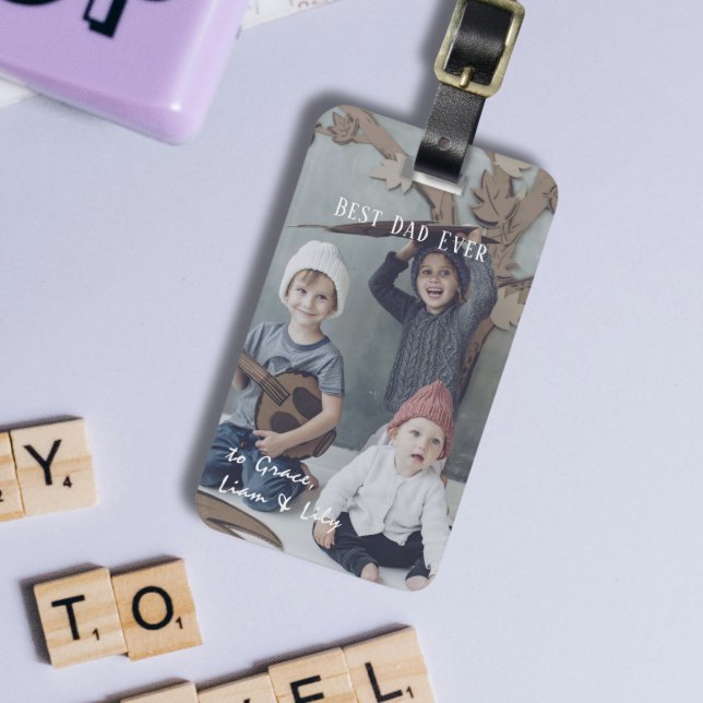 Simple Best Dad Ever Photo Luggage Tag (Simple Best Dad Ever Photo Luggage Tag
)