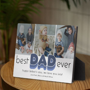 Simple Best Dad Ever Photo Plaque