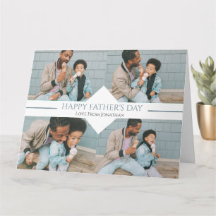 Simple Best Dad Ever Simple Fathers Day 4 Photo Card