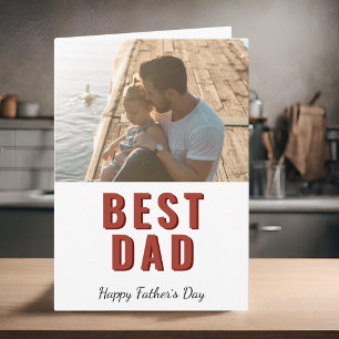 Simple Best Dad Father`s Day Photo Card