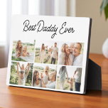 Simple Best Daddy Ever Custom 6 Photo Collage Plaque<br><div class="desc">Keep it heartfelt and timeless with this simple 6 photo collage plaque featuring the message Best Daddy Ever. Designed with a clean layout to highlight your favourite memories, this custom wood plaque is the perfect gift for Fathers Day, birthdays, or just to show love and appreciation. Printed on smooth, durable...</div>