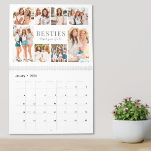Simple Best Friends Photo Collage Calendar