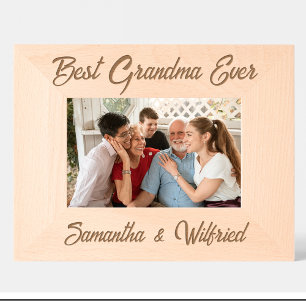 Simple Best grandma ever Name Custom Wood Frames